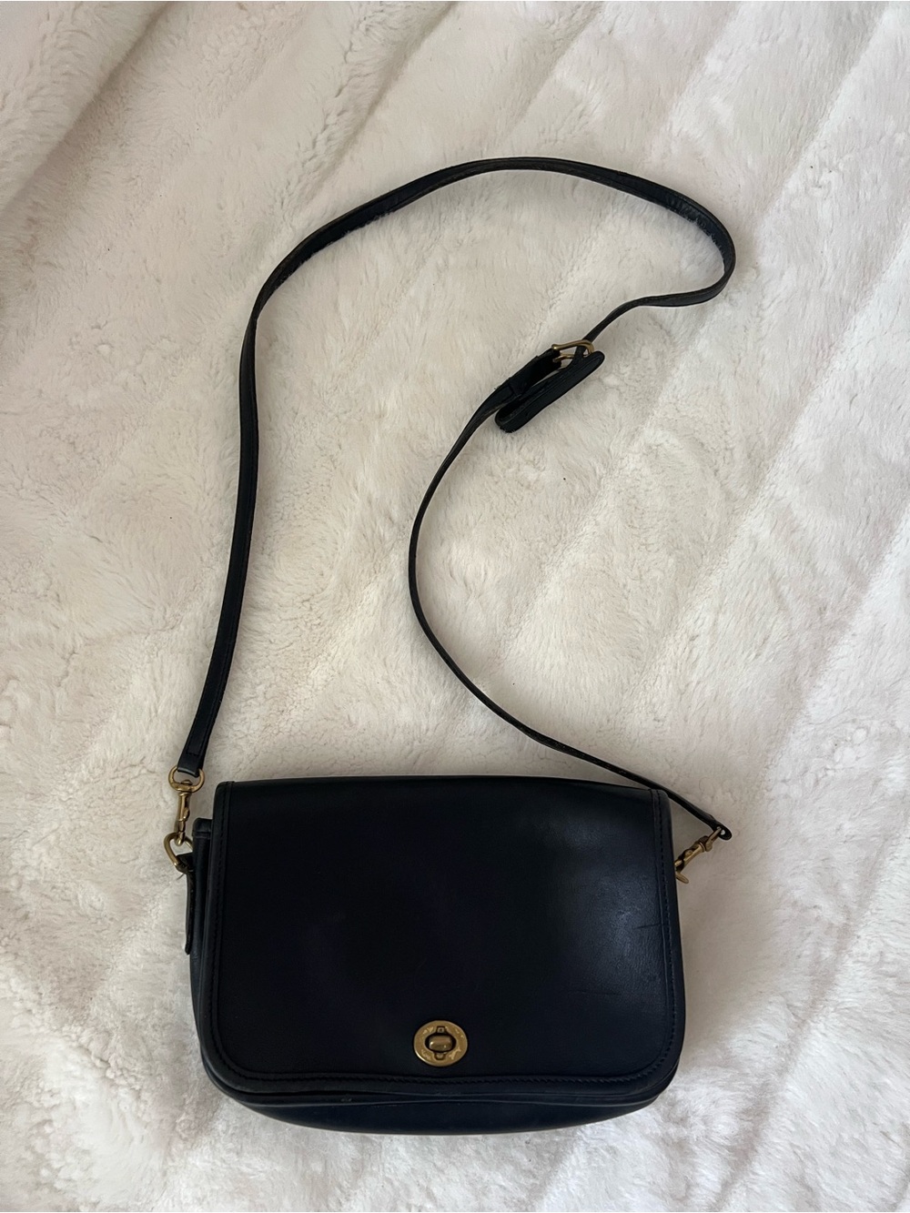 Coach Black Leather "Penny Pocket Purse" Crossbody Authentic vintage style 9755 - Picture 3 of 15